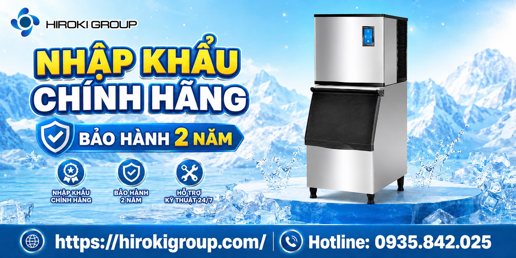 Giới thiệu máy làm đá viên Hiroki LB 300TA